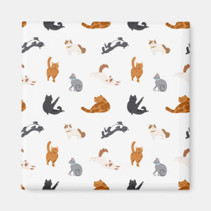 Cat mönster magnet