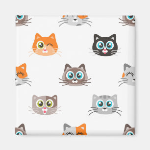 Cat mönster magnet