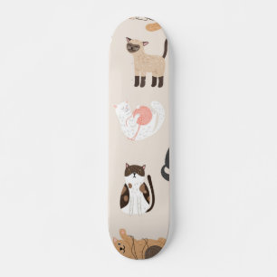 Cat mönster mini skateboard bräda 18,5 cm