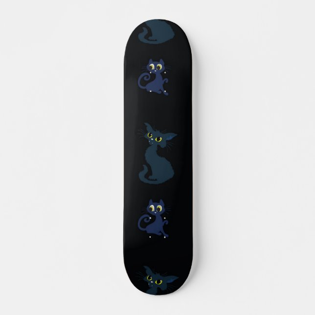 Cat mönster mini skateboard bräda 18,5 cm (Framsida)