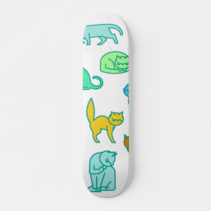 Cat mönster mini skateboard bräda 18,5 cm