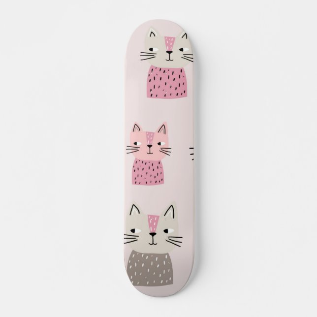 Cat mönster mini skateboard bräda 18,5 cm (Framsida)