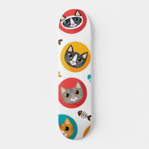 Cat mönster mini skateboard bräda 18,5 cm
