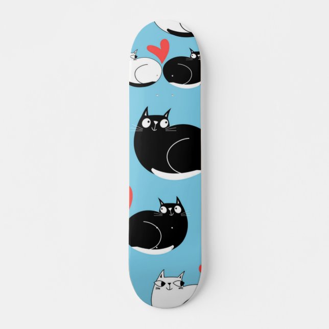 Cat mönster mini skateboard bräda 18,5 cm (Framsida)