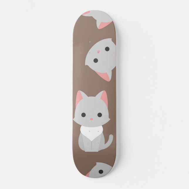 Cat mönster mini skateboard bräda 18,5 cm (Framsida)