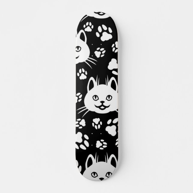 Cat mönster mini skateboard bräda 18,5 cm (Framsida)
