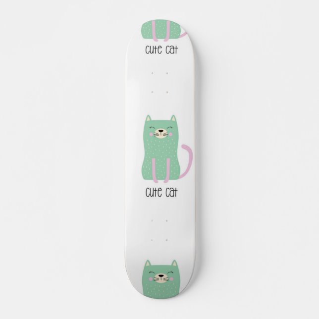 Cat mönster mini skateboard bräda 18,5 cm (Framsida)