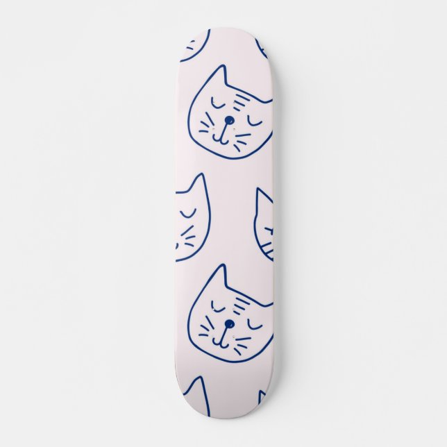 Cat mönster mini skateboard bräda 18,5 cm (Framsida)