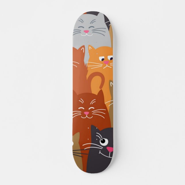 Cat mönster mini skateboard bräda 18,5 cm (Framsida)