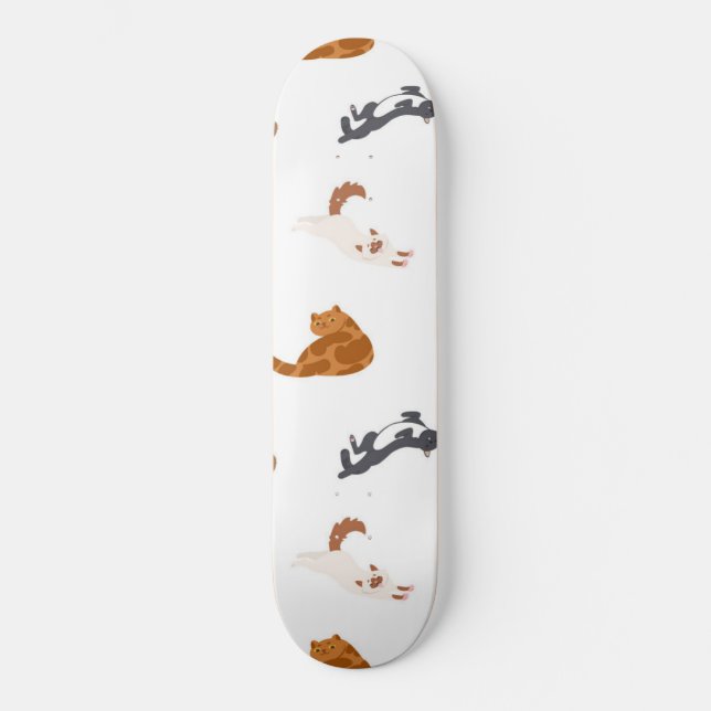 Cat mönster mini skateboard bräda 18,5 cm (Framsida)