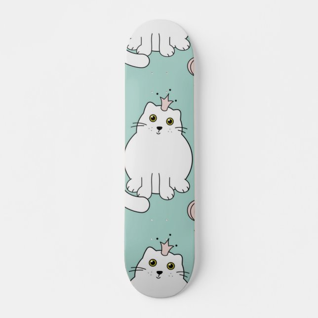 Cat mönster mini skateboard bräda 18,5 cm (Framsida)