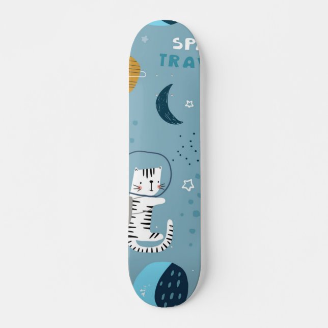 Cat mönster mini skateboard bräda 18,5 cm (Framsida)