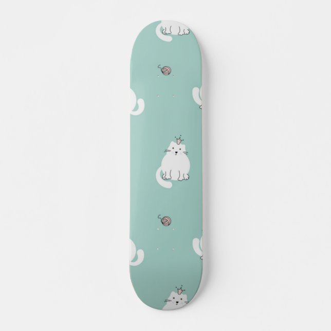 Cat mönster mini skateboard bräda 18,5 cm (Framsida)