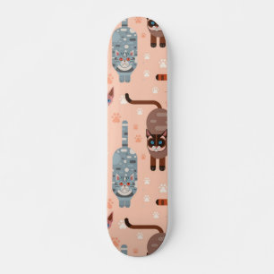 Cat mönster mini skateboard bräda 18,5 cm