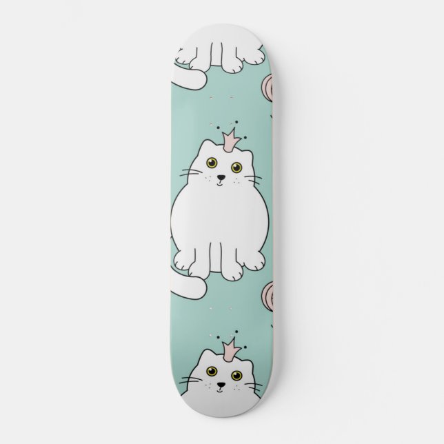Cat mönster mini skateboard bräda 18,5 cm (Framsida)