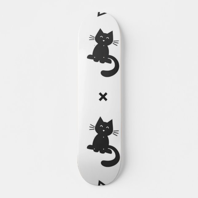 Cat mönster mini skateboard bräda 18,5 cm (Framsida)