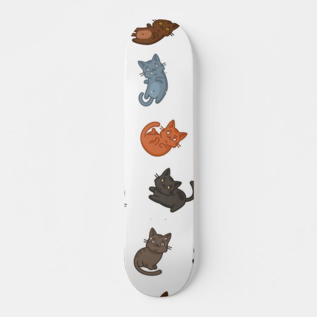 Cat mönster mini skateboard bräda 18,5 cm (Framsida)