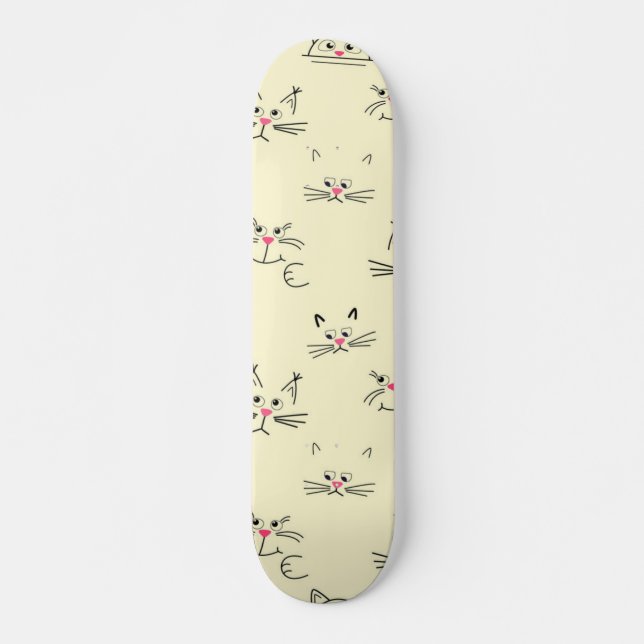 Cat mönster mini skateboard bräda 18,5 cm (Framsida)