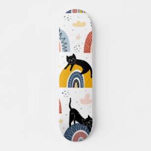 Cat mönster mini skateboard bräda 18,5 cm