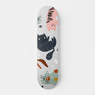 Cat mönster mini skateboard bräda 18,5 cm