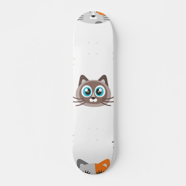 Cat mönster mini skateboard bräda 18,5 cm (Framsida)