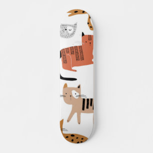 Cat mönster mini skateboard bräda 18,5 cm