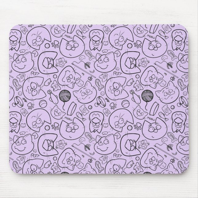 Cat mönster mousepad musmatta (Framsidan)