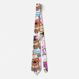 Cat Mönster Neck Tie Slips