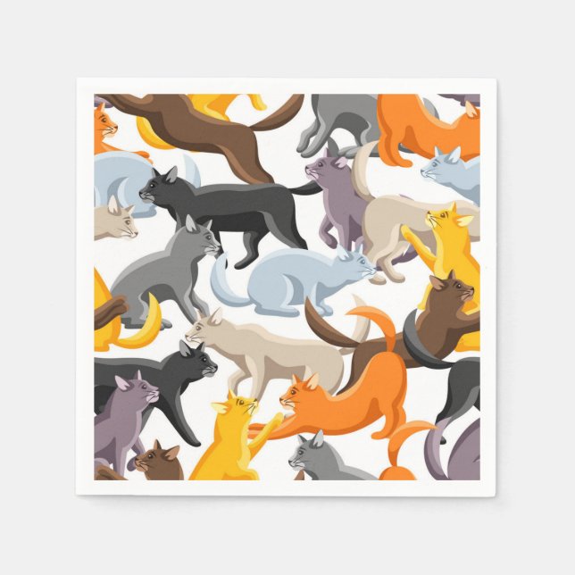 Cat mönster pappersservett (Framsidan)
