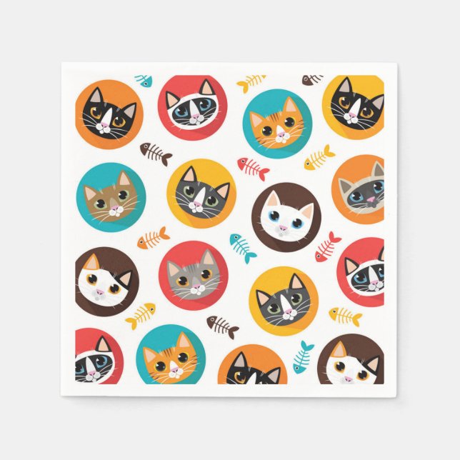 Cat mönster pappersservett (Framsidan)
