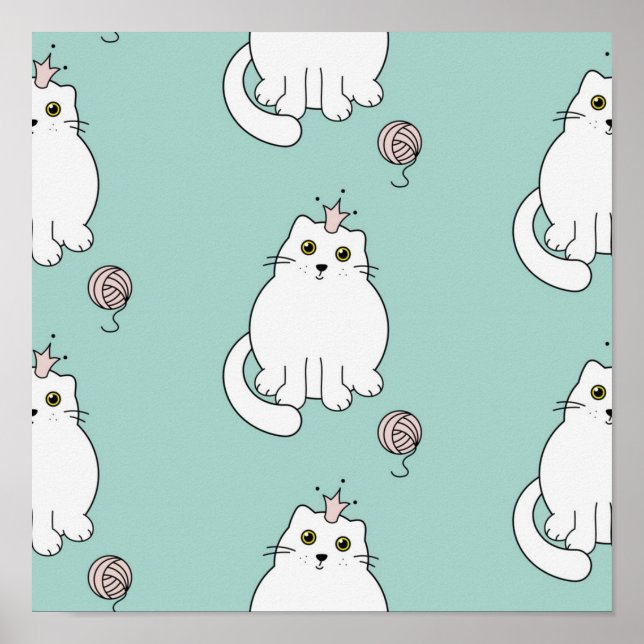 Cat mönster poster (Framsidan)