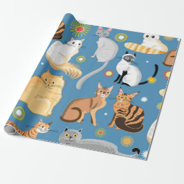 Cat mönster presentpapper