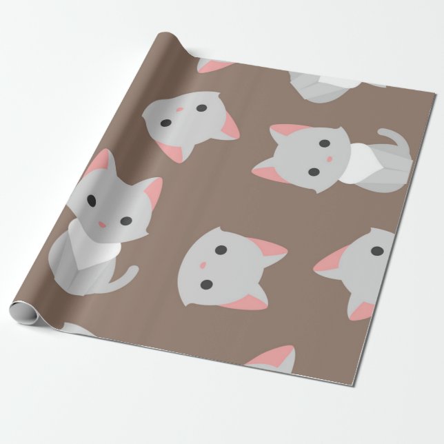 Cat mönster presentpapper (Utrullad)