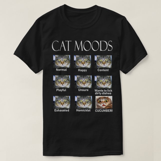 Cat Moods T Shirt (Design framsida)