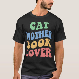 Cat Mor Bok Älskare lustig T Shirt