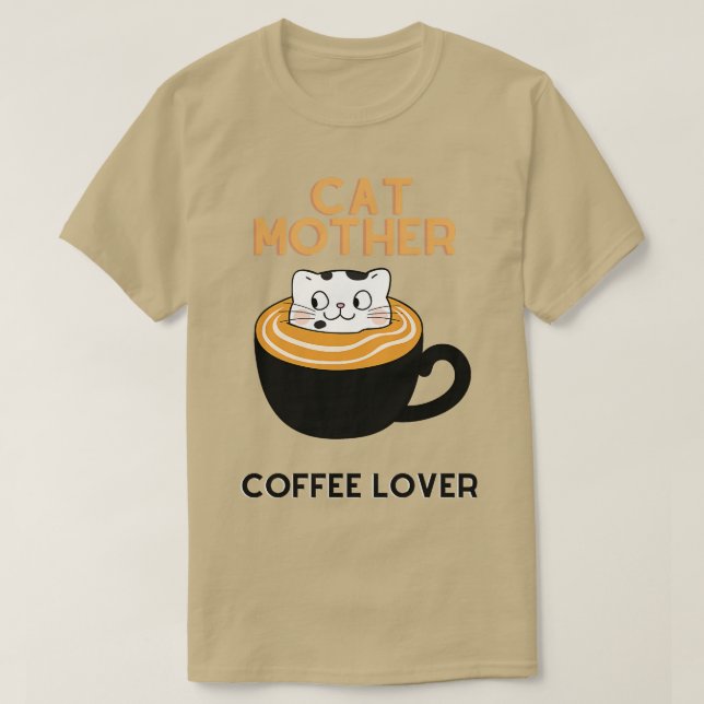 Cat mor caffe älskare 5 t shirt (Design framsida)