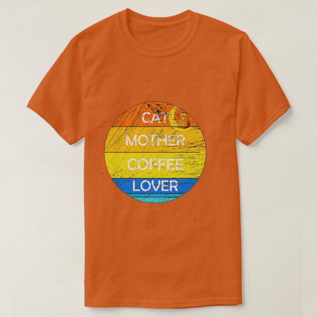 CAT MOR COFFEE ÄLSKARE 74 T SHIRT (Design framsida)