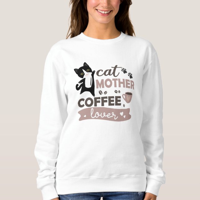 Cat Mor Coffee Älskare Cute Cats Kopp Coffee T Shirt (Framsida)