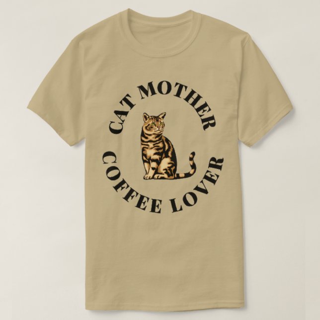 Cat mor kaffe älskare 19 t shirt (Design framsida)