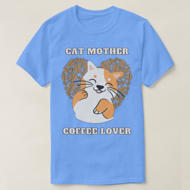 Cat mor kaffe älskare 210 t shirt (Design framsida)