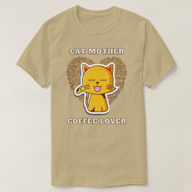 Cat mor kaffe älskare 221 t shirt (Design framsida)
