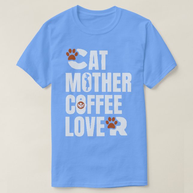 Cat Mor-kaffe Älskare 320 T Shirt (Design framsida)