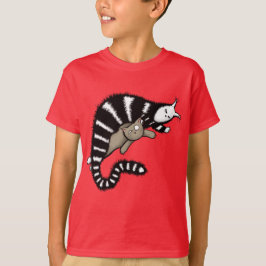 Cat Mor skyddar hennes Cute Kattunge Kids T Shirt