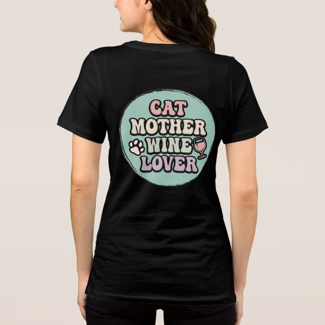 Cat Mor Vin Älskare - Funny och Classy Pet Paren T Shirt (Baksida)
