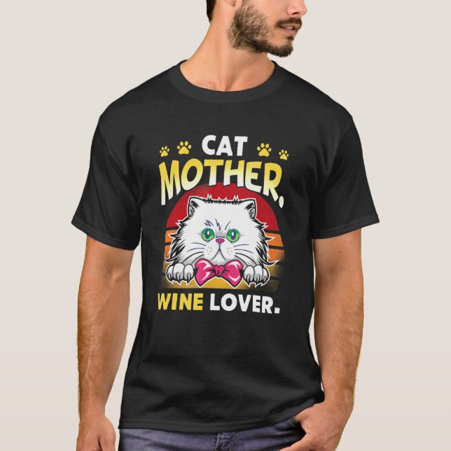 Cat Mor Vin Cat Owner T Shirt (Framsida)