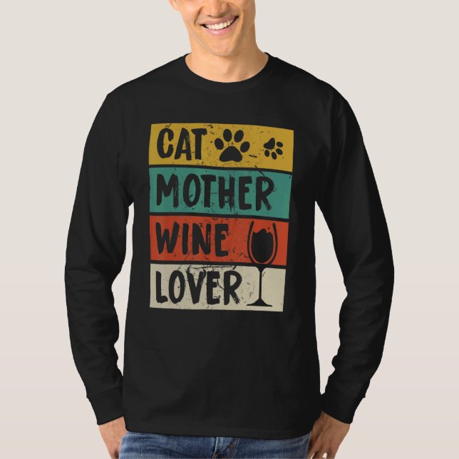 Cat Mor Vin Foot Mors dag T Shirt (Framsida)