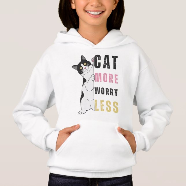 CAT More WORRY Less T Shirt (Framsida)