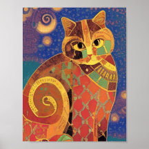 Cat moroccan mosaic kattunge