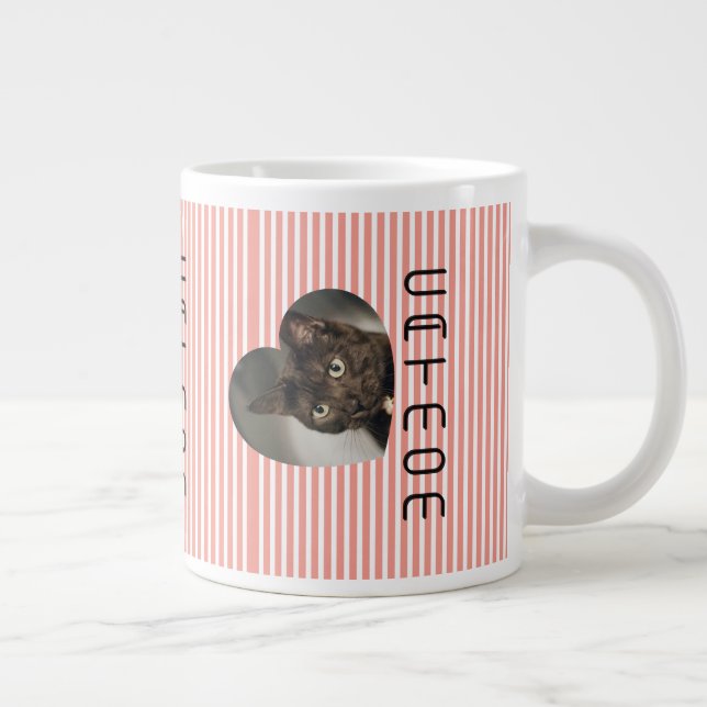 Cat Morsa två foto Mugg Jumbo Mugg (Höger)