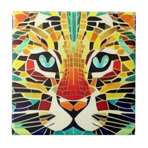 Cat mosaic multifärgad vackra kattunge-röster kakelplatta